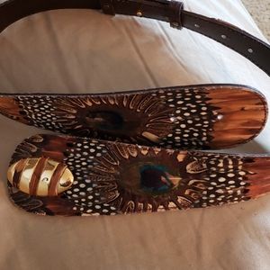 Lee Sands Genuine Peacovk Pheasant Belt